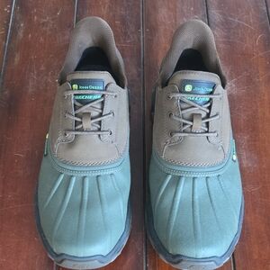 Skechers Men's Olive and Brown Waterproof Duck-Boot Style Slip-Ons